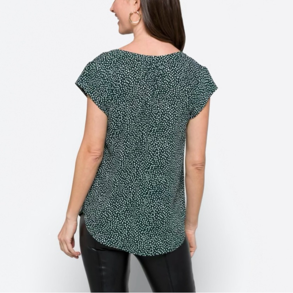 41 Hawthorn Morey Split Neck Short Sleeve Blouse